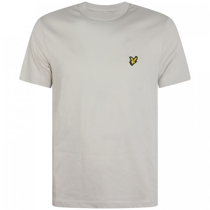 T-shirt beige con mini logo per uomo