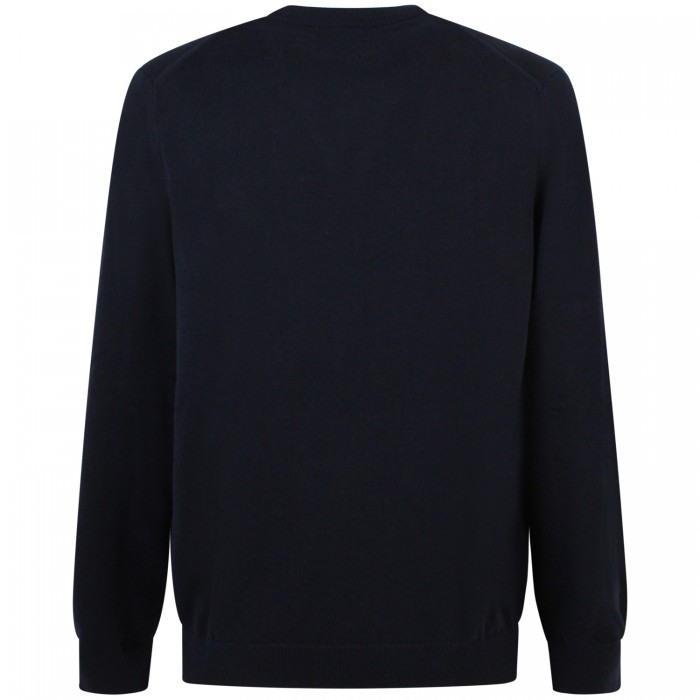 Maglione blu con mini logo per uomo Maglione blu con mini logo per uomo