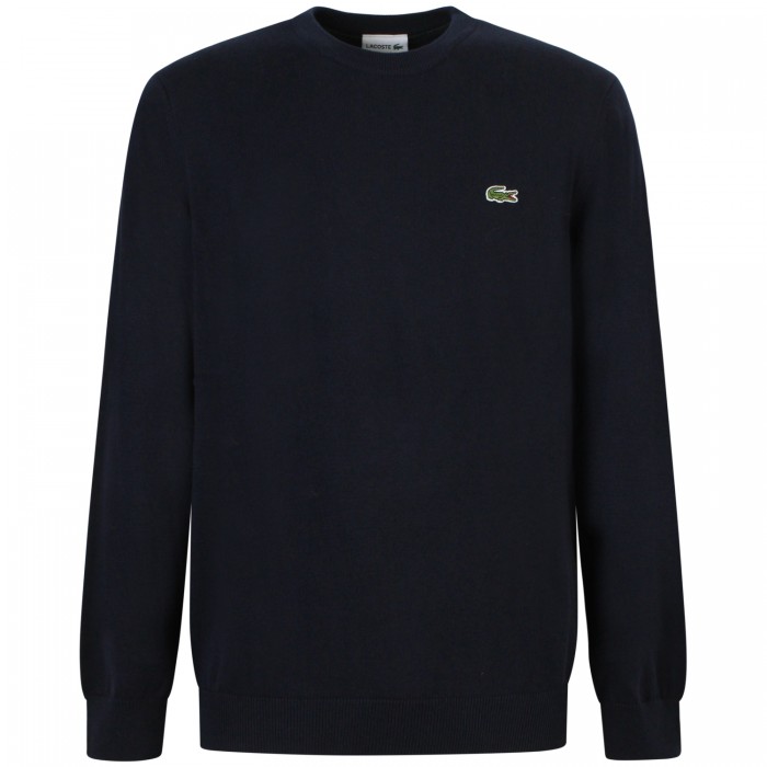 Maglione blu con mini logo per uomo Maglione blu con mini logo per uomo