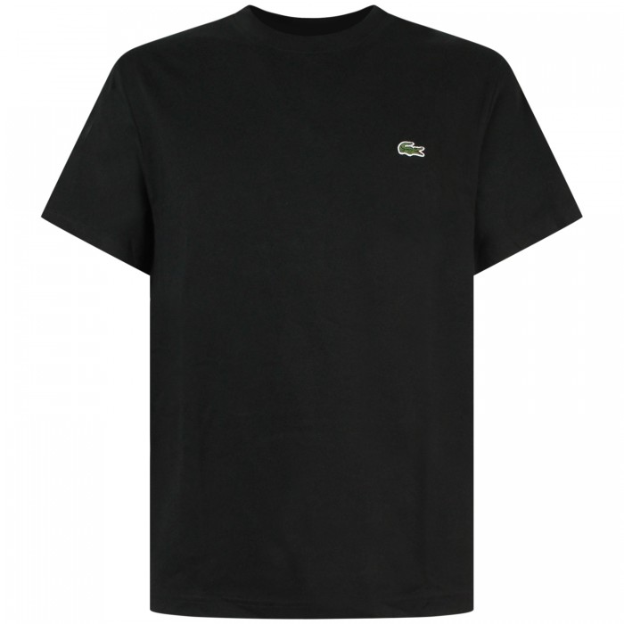 T-shirt nera con mini logo per uomo