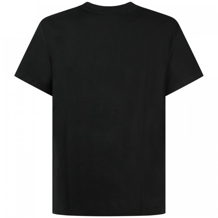 T-shirt nera con mini logo per uomo