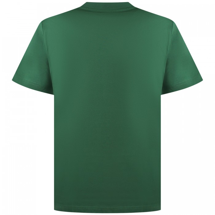T-shirt verde con mini logo per uomo