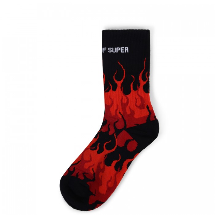 Calze nere con fantasia per uomo