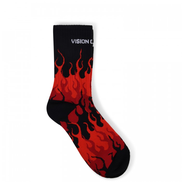 Calze nere con fantasia per uomo