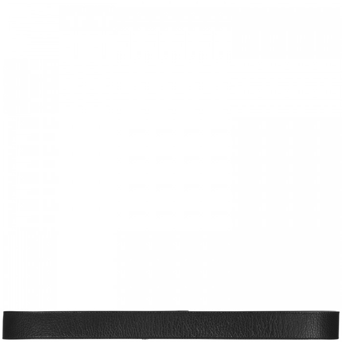 Cintura nera fibbia logata per uomo