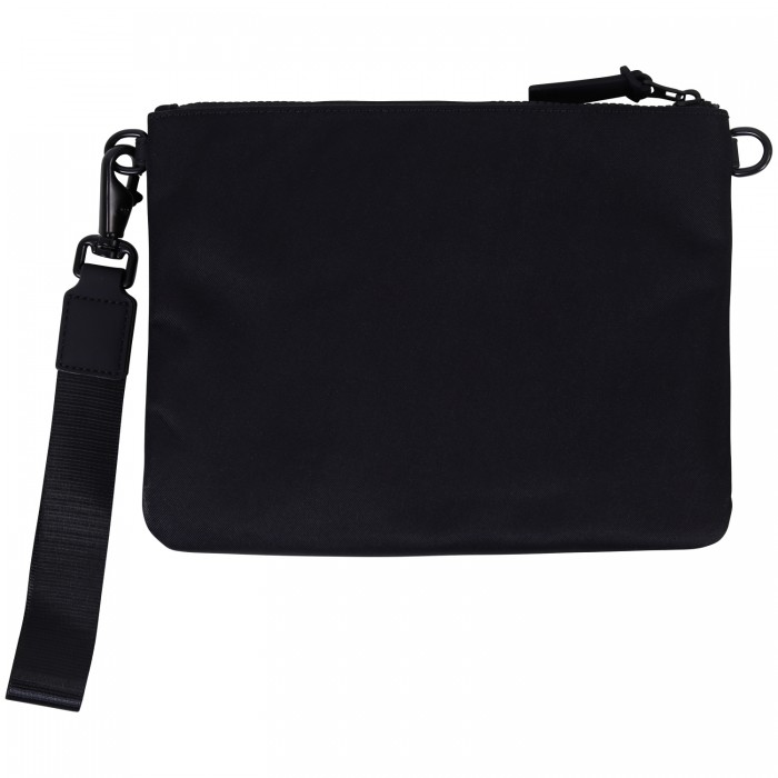 Pochette nera con logo per uomo Pochette nera con logo per uomo