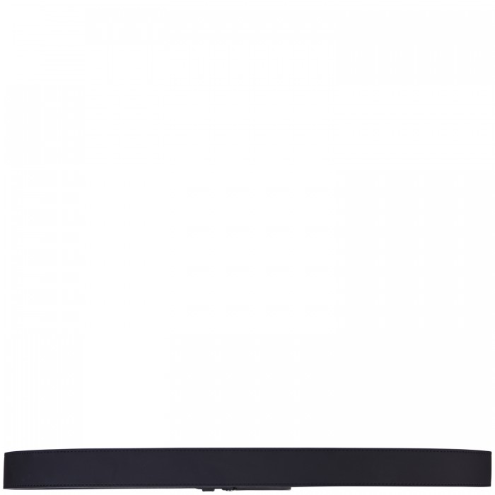 Cintura nera fibbia logata per uomo