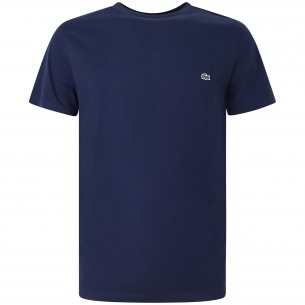 T-shirt blu con mini logo...