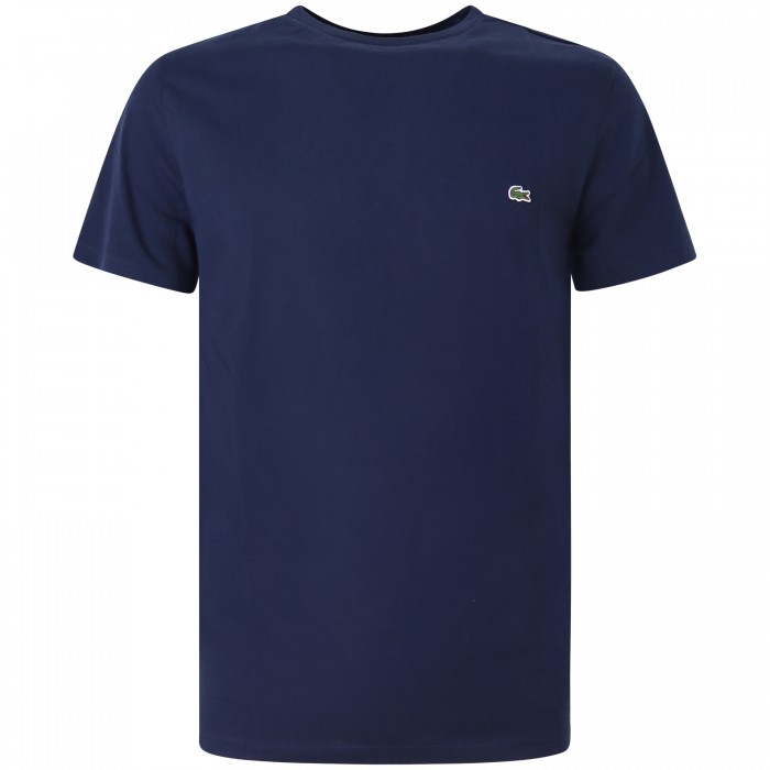 T-shirt blu con mini logo per uomo