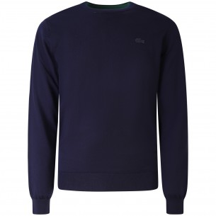 Maglione blu con mini logo...