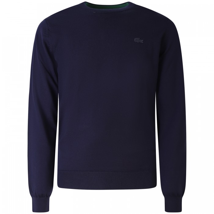 Maglione blu con mini logo per uomo