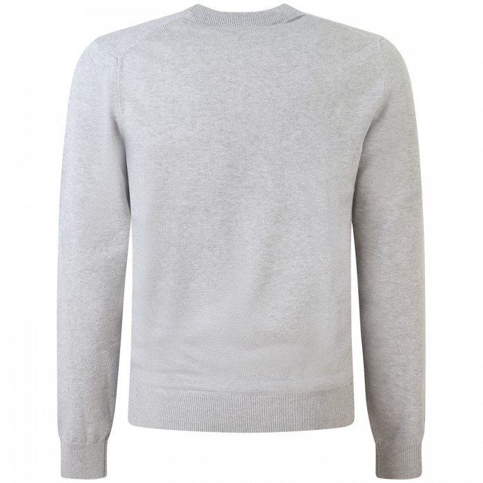 Maglione grigio con mini logo per uomo Maglione grigio con mini logo per uomo