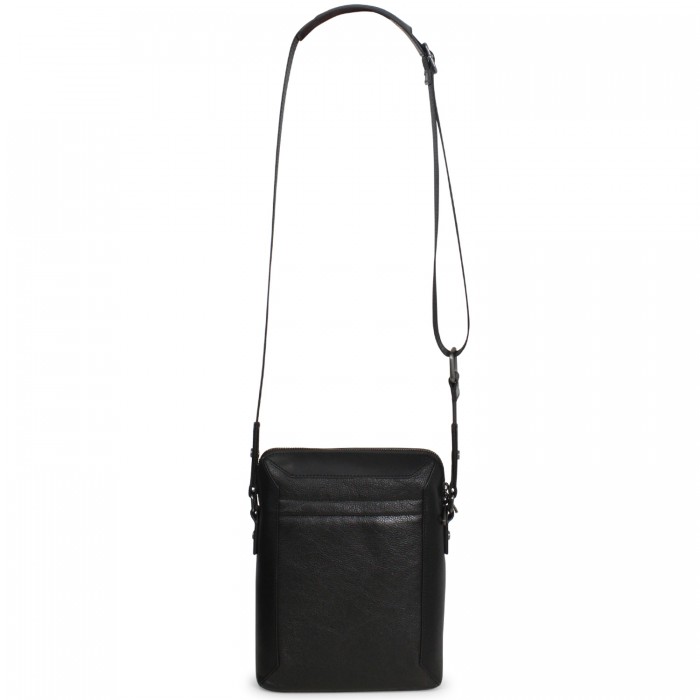 Tracolla nera con mini logo per uomo Tracolla nera con mini logo per uomo