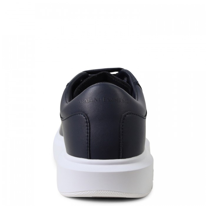 Sneakers blu con mini logo per uomo