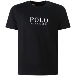 T-shirt nera con logo per uomo