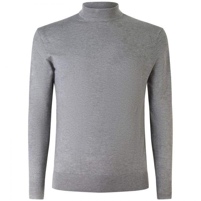 Maglione lupetto grigio per uomo