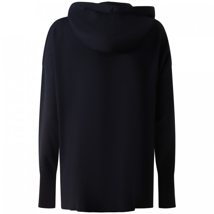  Maglione nero con cappuccio per donna