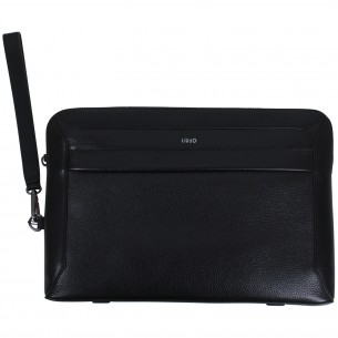 Pochette nera con mini logo...