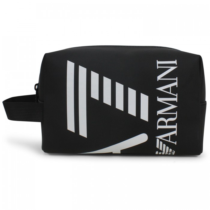 Pochette nera con logo per uomo