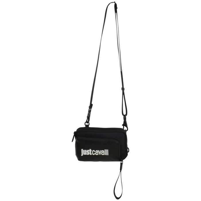 Tracolla nera con logo per uomo Tracolla nera con logo per uomo