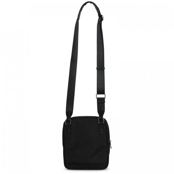 Tracolla nera con mini logo per uomo Tracolla nera con mini logo per uomo