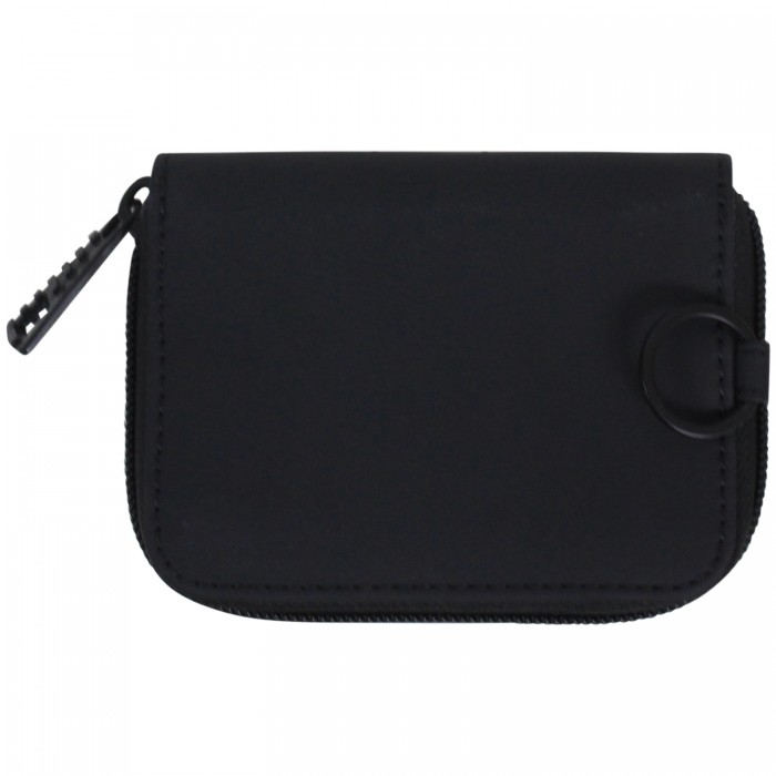 Portafoglio nero con logo per uomo Portafoglio nero con logo per uomo