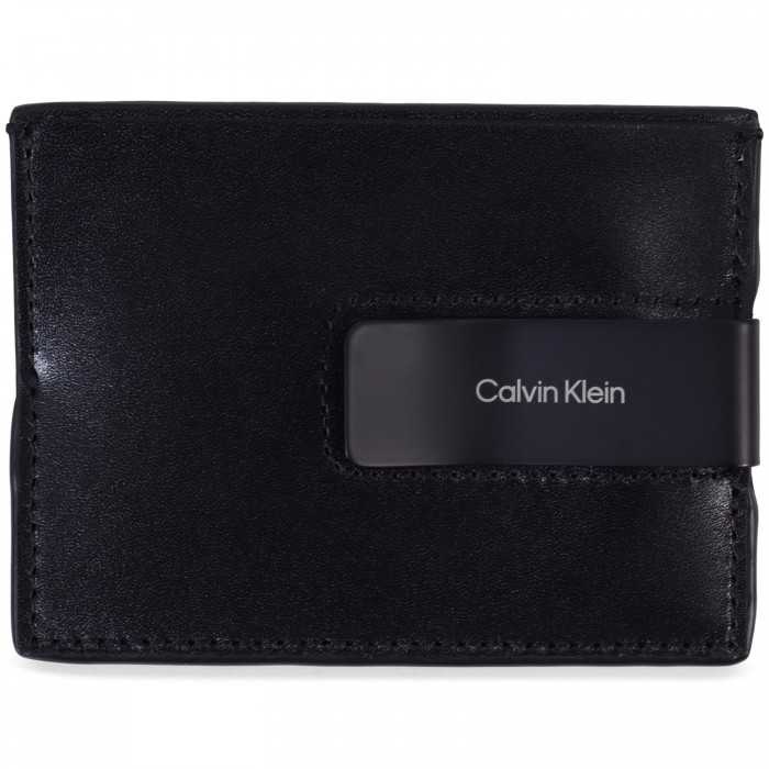 Portacarte nero con mini logo per uomo