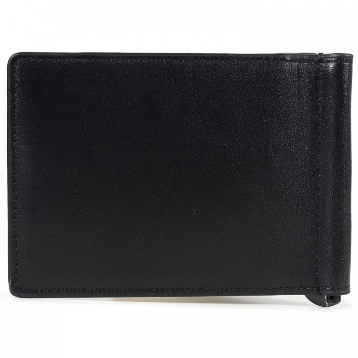 Portafoglio nero con mini logo per uomo Portafoglio nero con mini logo per uomo