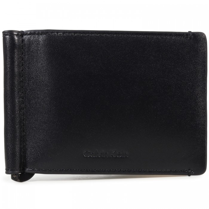 Portafoglio nero con mini logo per uomo Portafoglio nero con mini logo per uomo