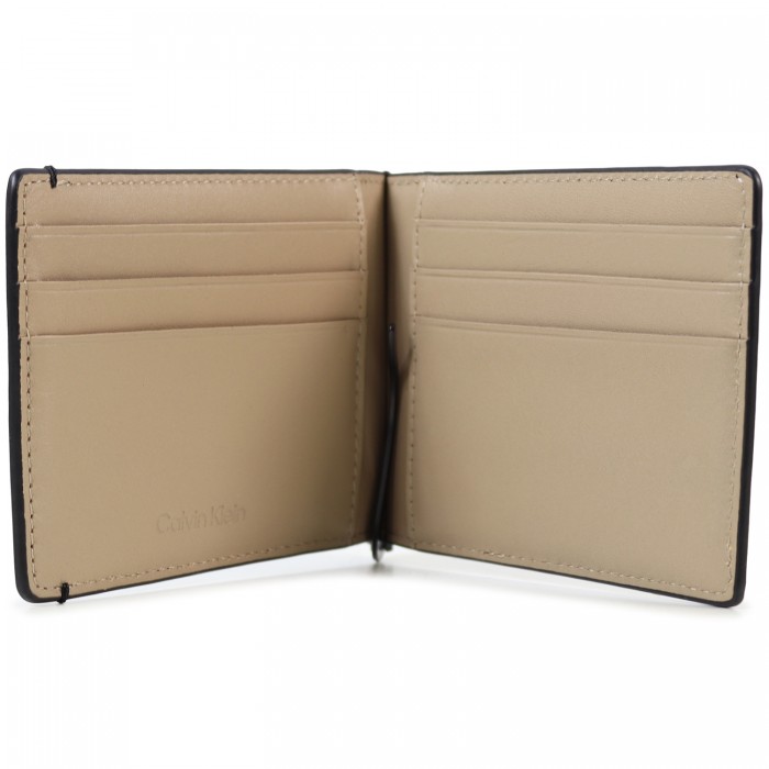 Portafoglio nero con mini logo per uomo Portafoglio nero con mini logo per uomo