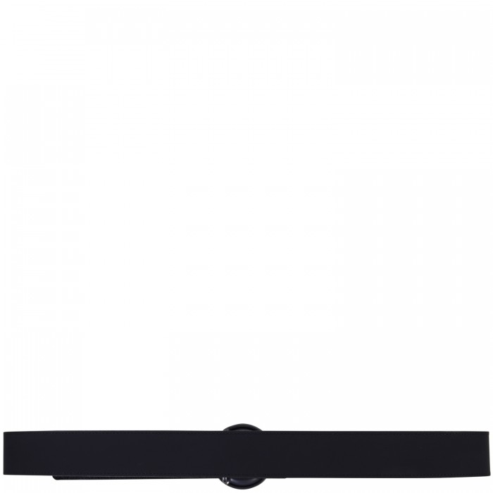 Cintura nera fibbia logata argento... Cintura nera fibbia logata argento...