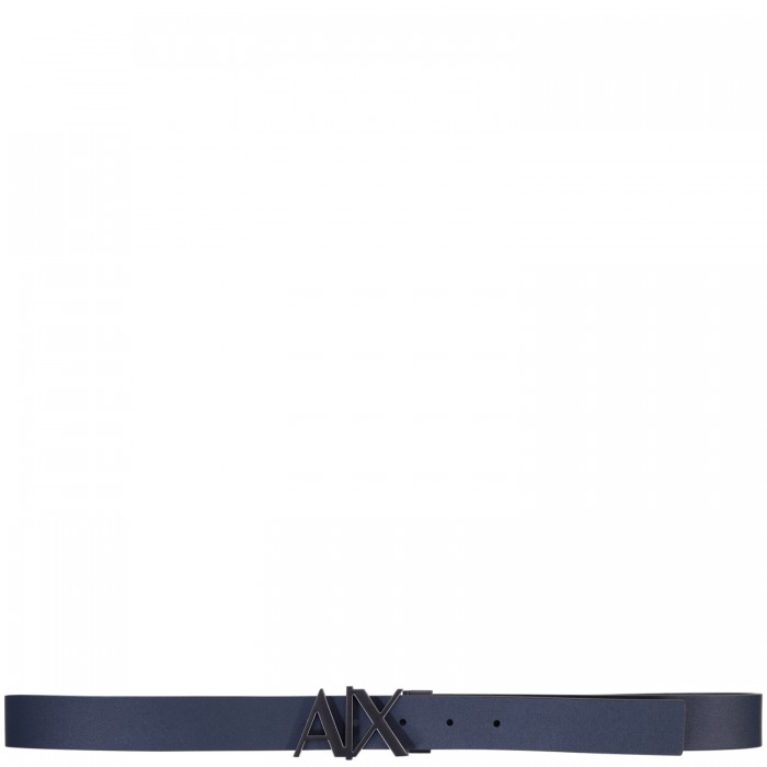 Cintura nera con fibbia logata per uomo Cintura nera con fibbia logata per uomo