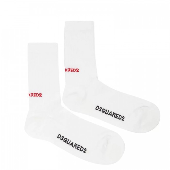 Calze bianche con logo per uomo