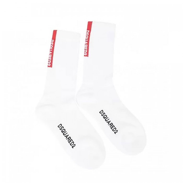 Calze bianche con logo per uomo