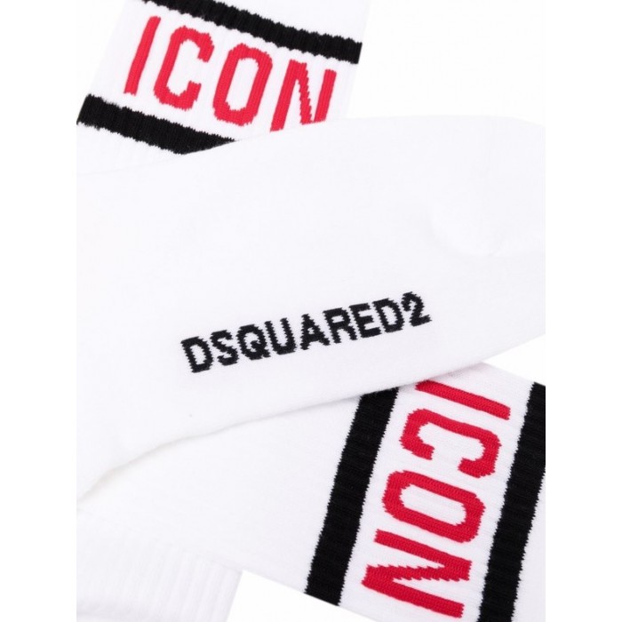 Calze bianche con logo per uomo