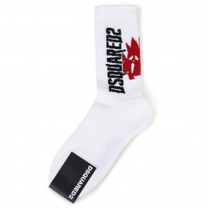 Calze bianche con logo per...