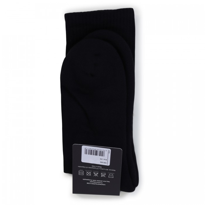 Calze nere con mini logo per uomo