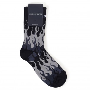 Calze nere con fantasia per...