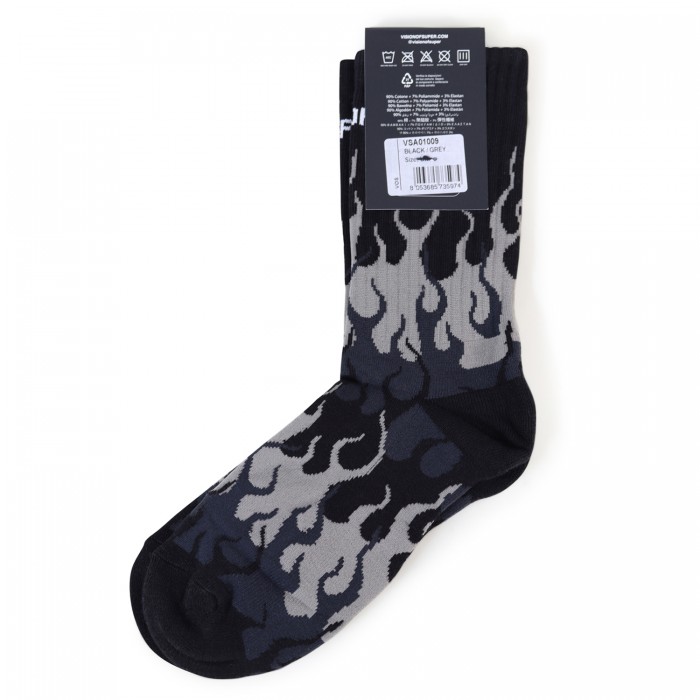 Calze nere con fantasia per uomo