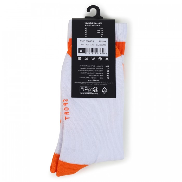 Calze bianche con logo per uomo