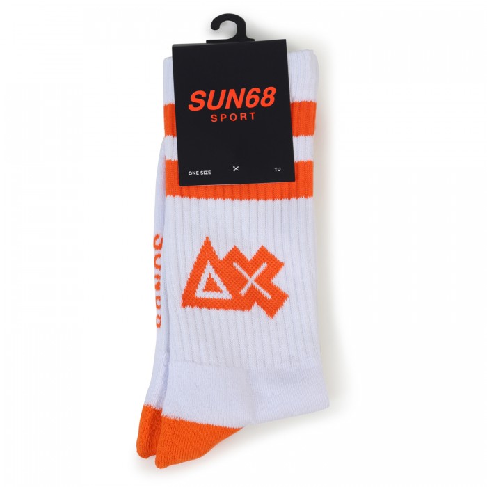 Calze bianche con logo per uomo