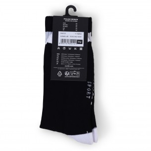 Calze nere con logo per uomo