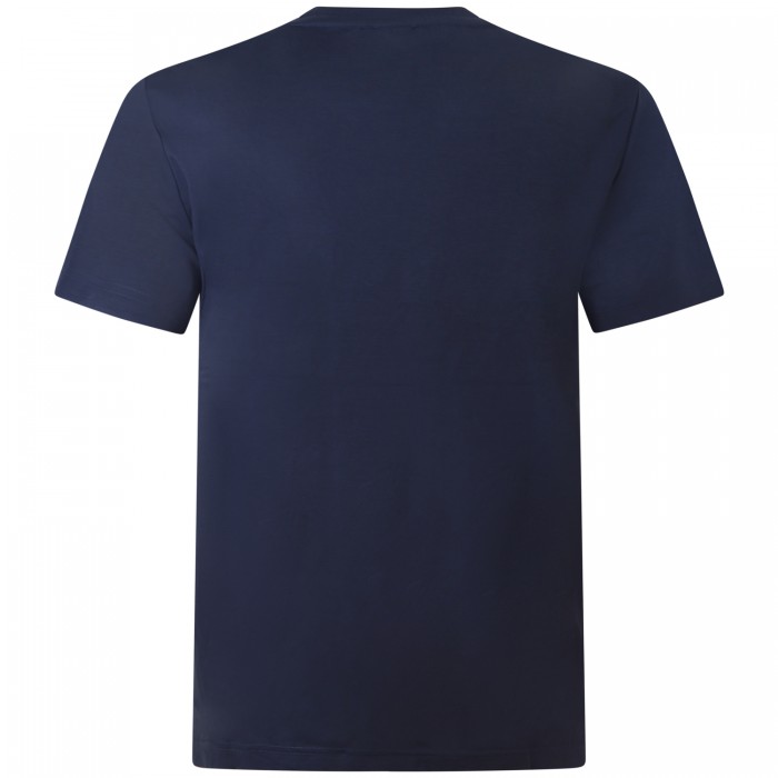 T-shirt blu con mini logo per uomo