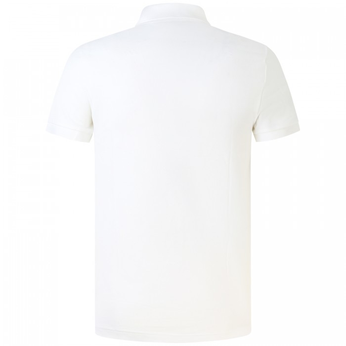 Polo bianca con mini logo slim fit...