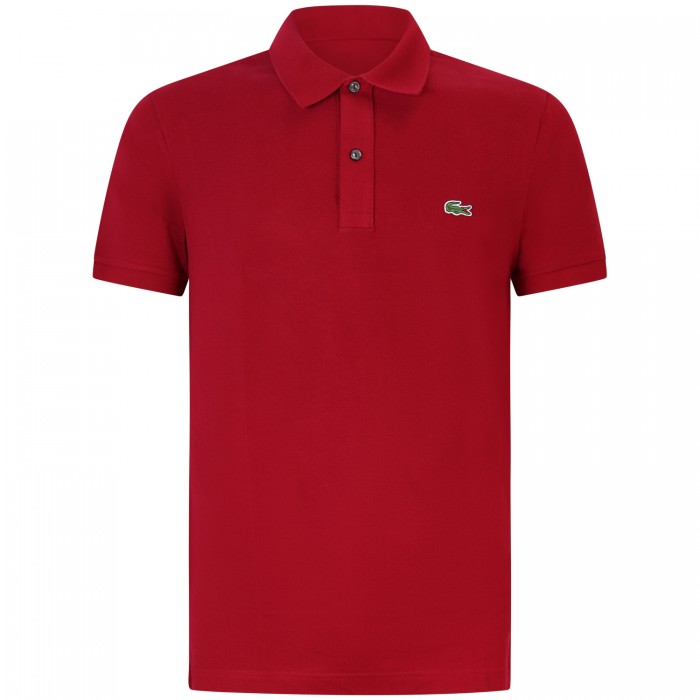 Polo bordeaux con mini logo slim fit...
