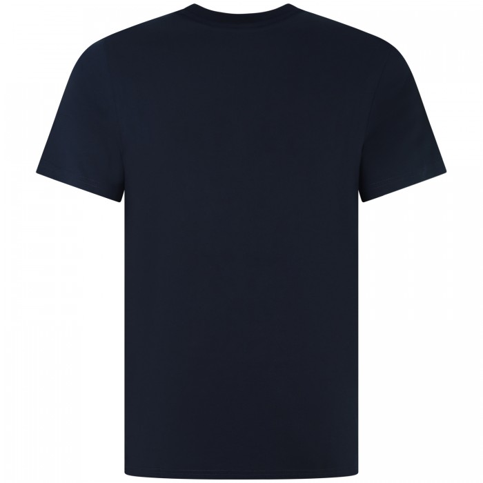 T-shirt blu con mini logo per uomo