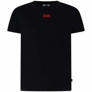T-shirt nera con logo per uomo