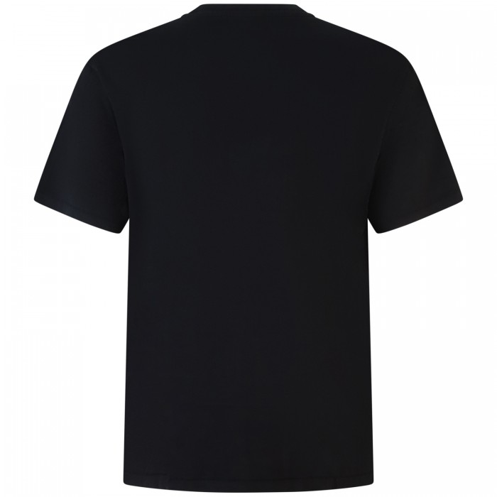 T-shirt nera con mini logo per uomo