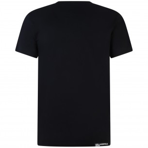 T-shirt nera con mini logo... 2