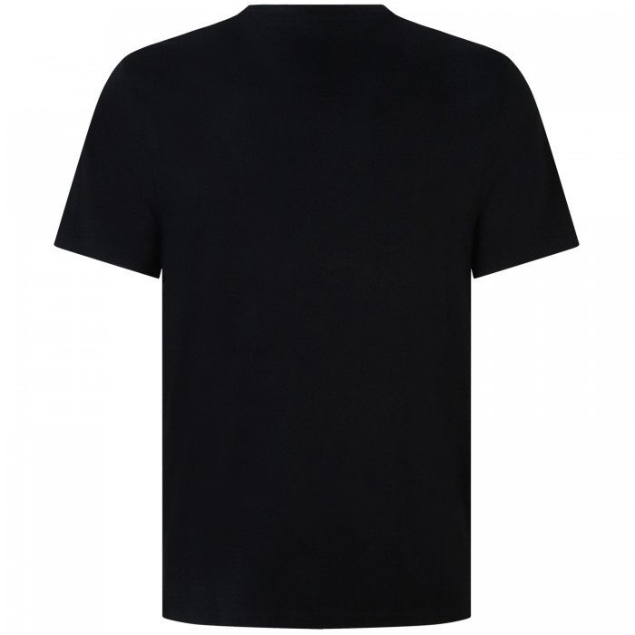T-shirt nera con mini logo per uomo